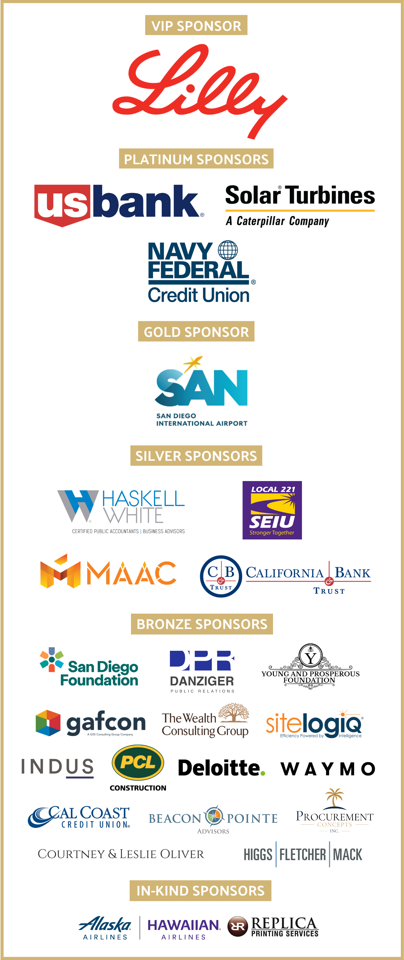 A Night United Sponsors