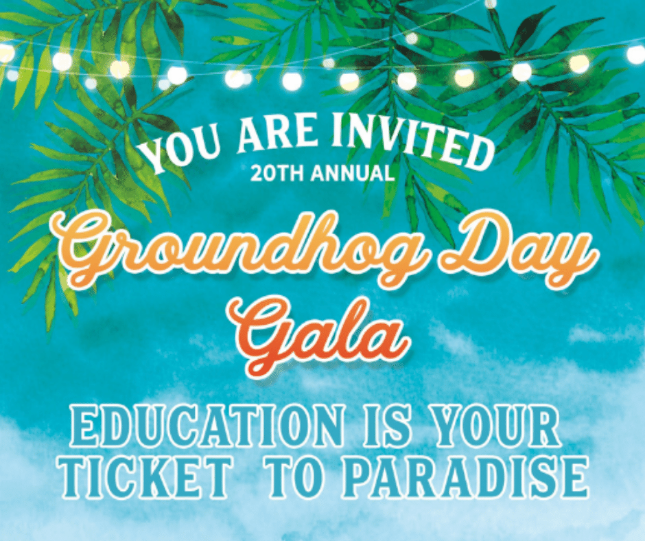 20th Annual Groundhog Day Gala invitation art