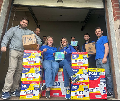 Broadview employees working in the community