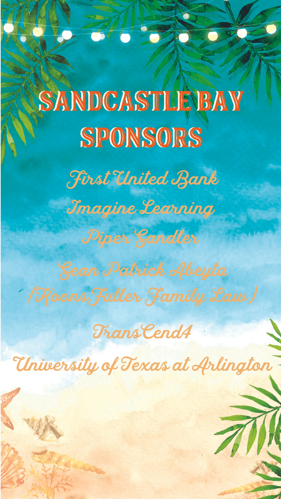 Sandcastle Bay Sponsors