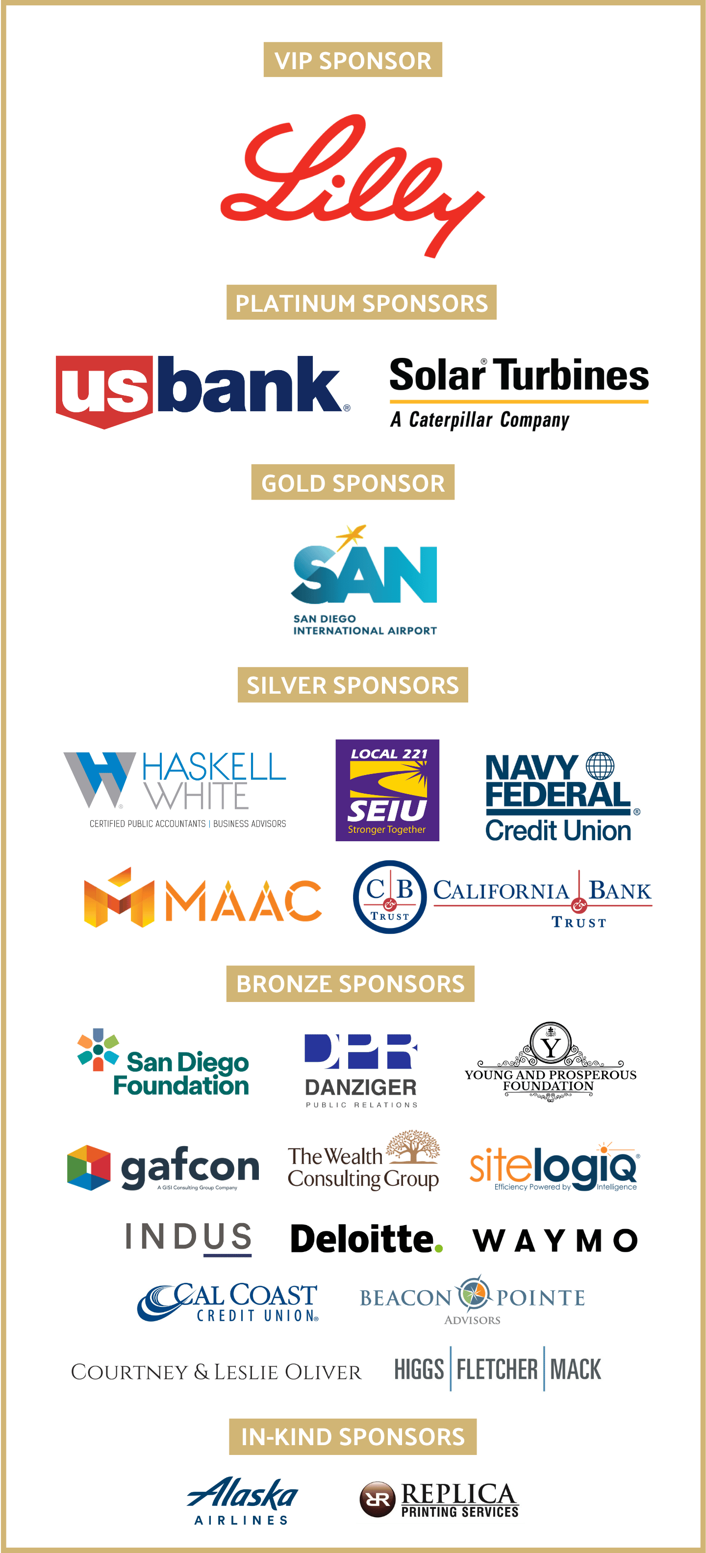 A Night United 2026 Sponsors