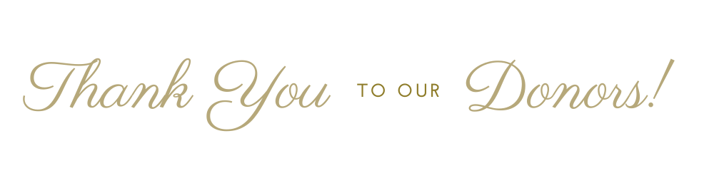 Thank you to our Donors