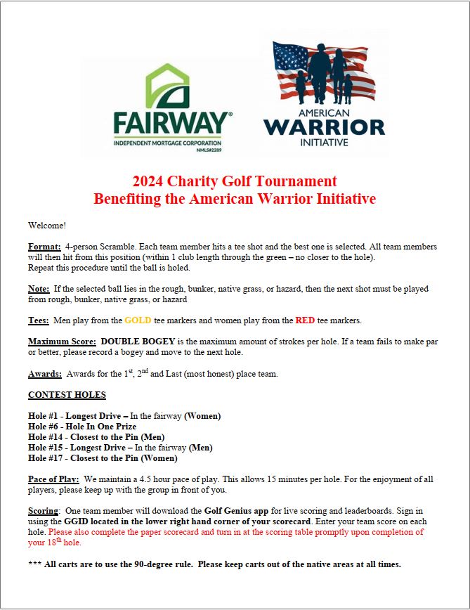 Golf Tournament Rules