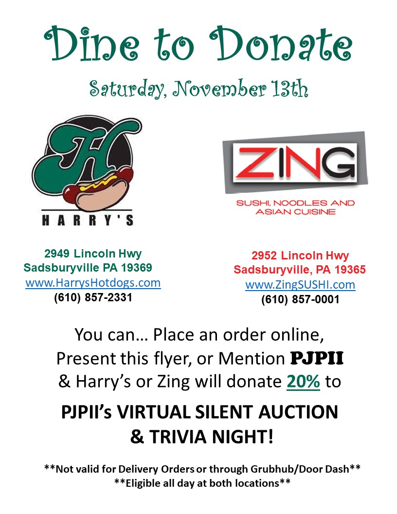 Dine to Donate Flyer