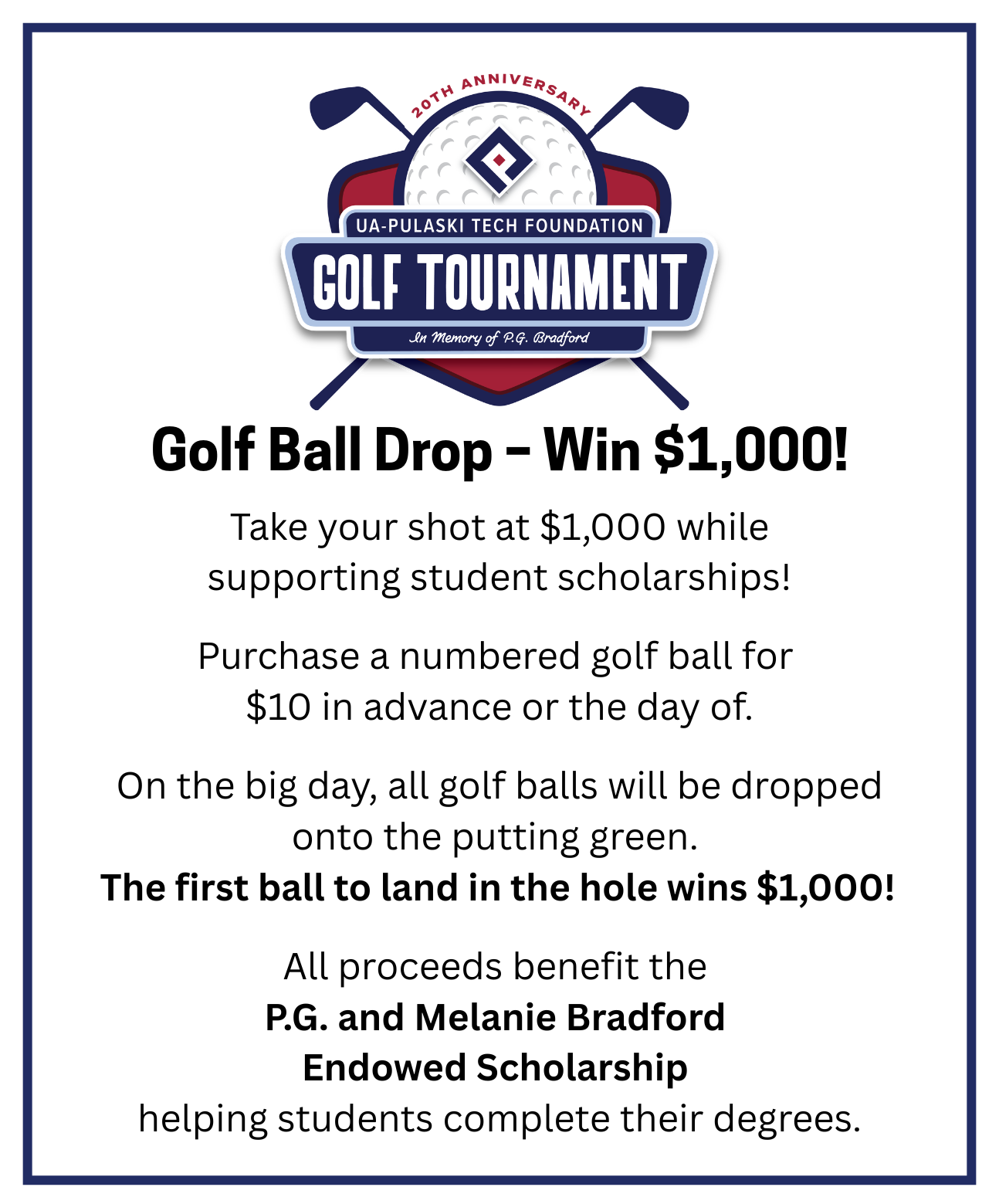 Golf Ball Drop - Win $1,000!