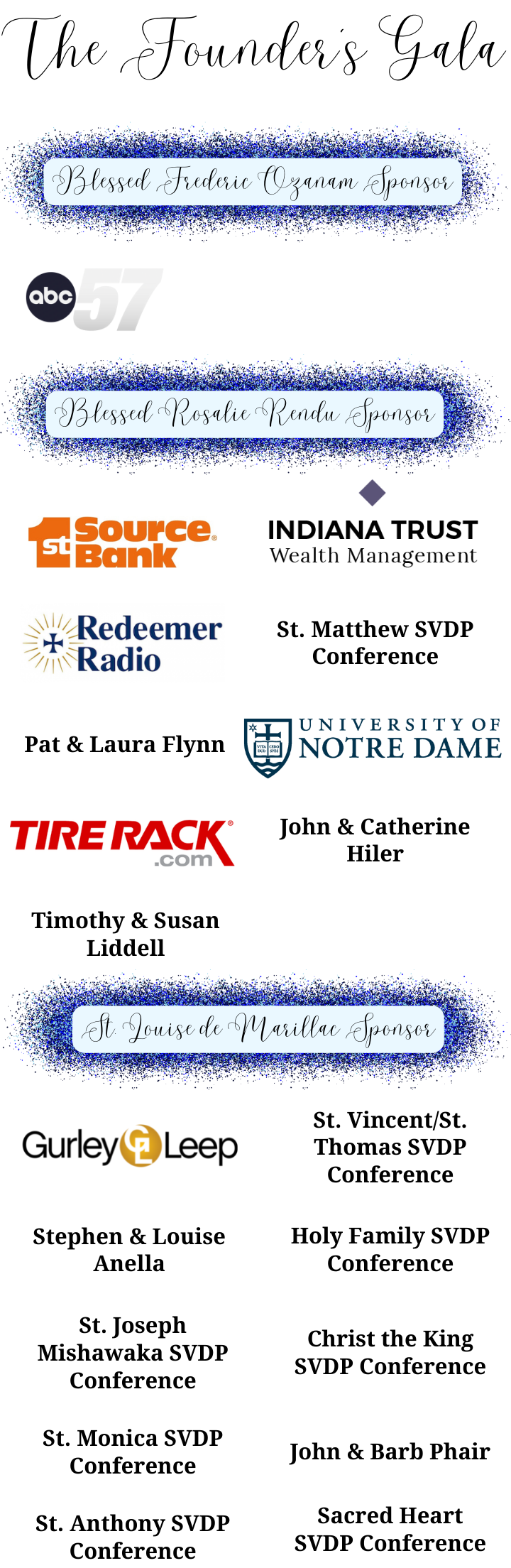 Founder's Gala Sponsors