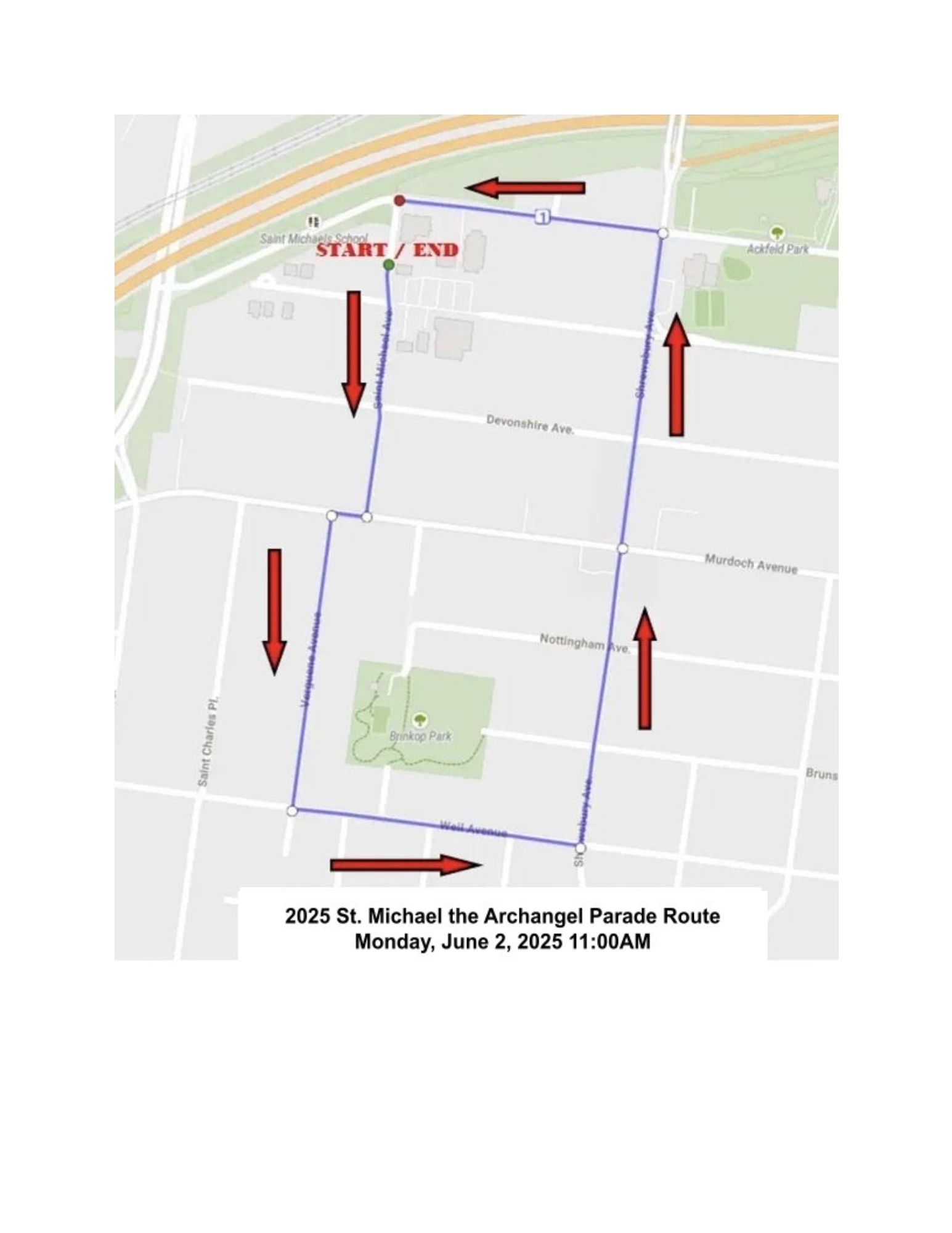 2025 SMA Parade Route