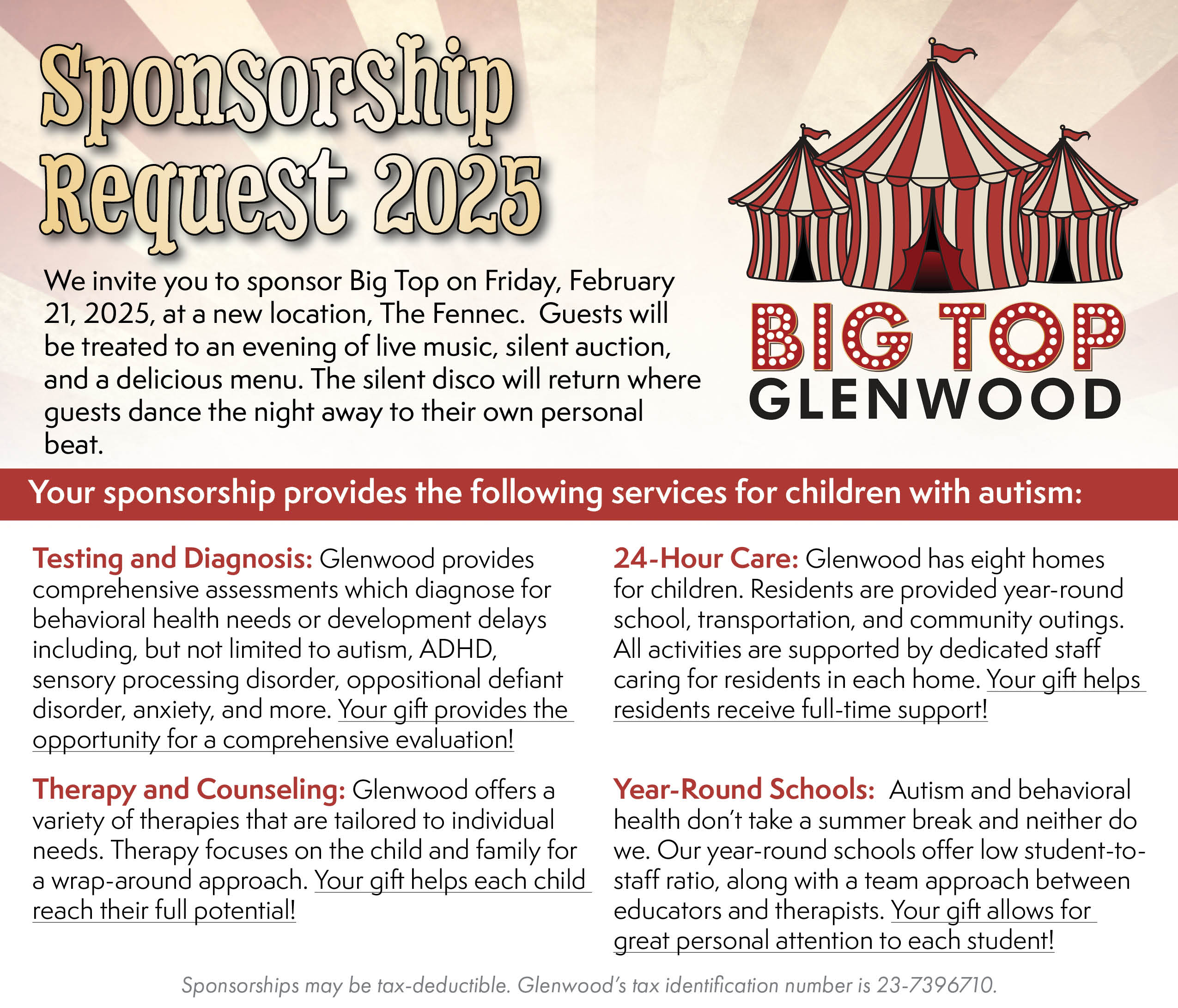 Reasons to sponsor Big Top