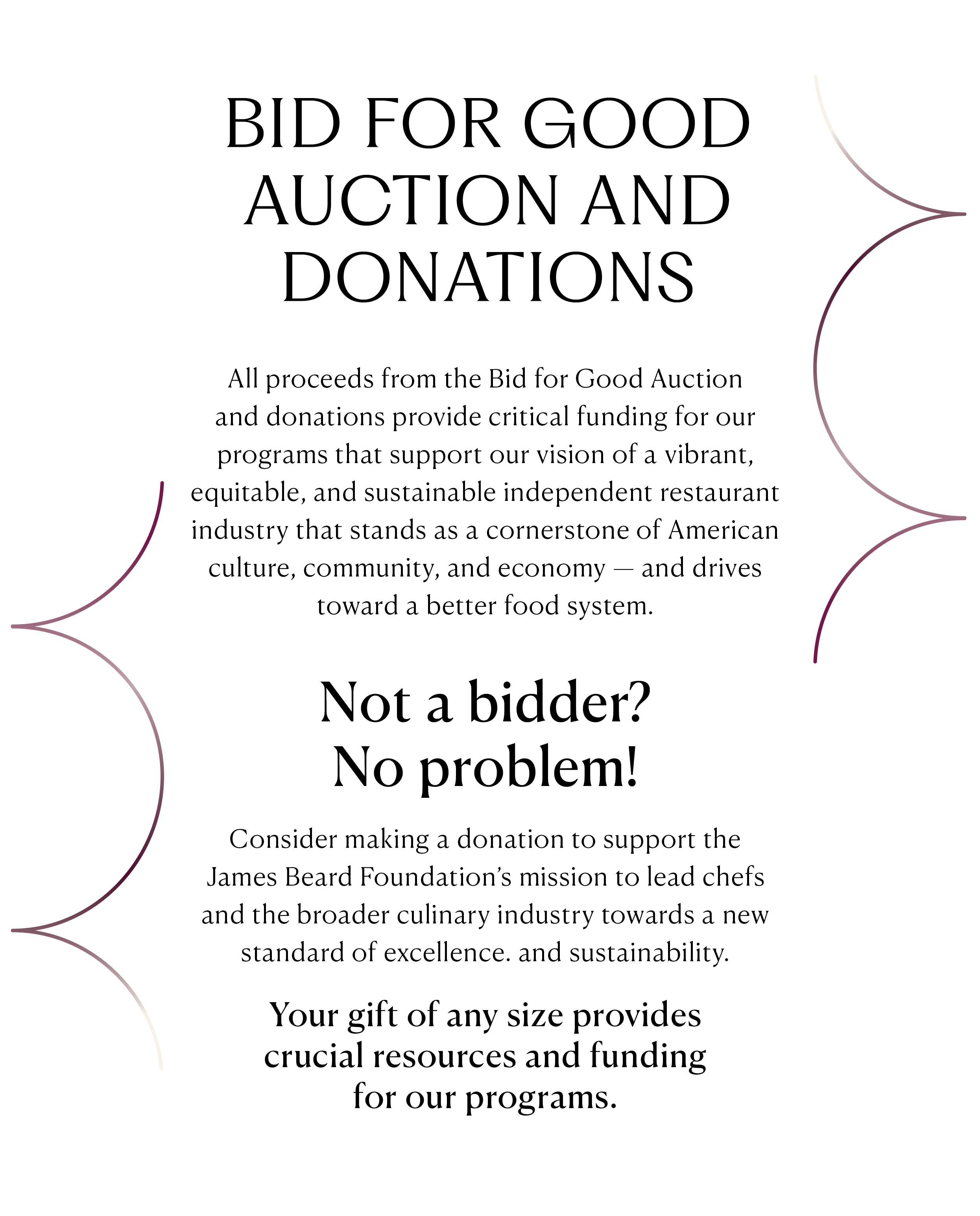 Bid for Good Auction and Donations