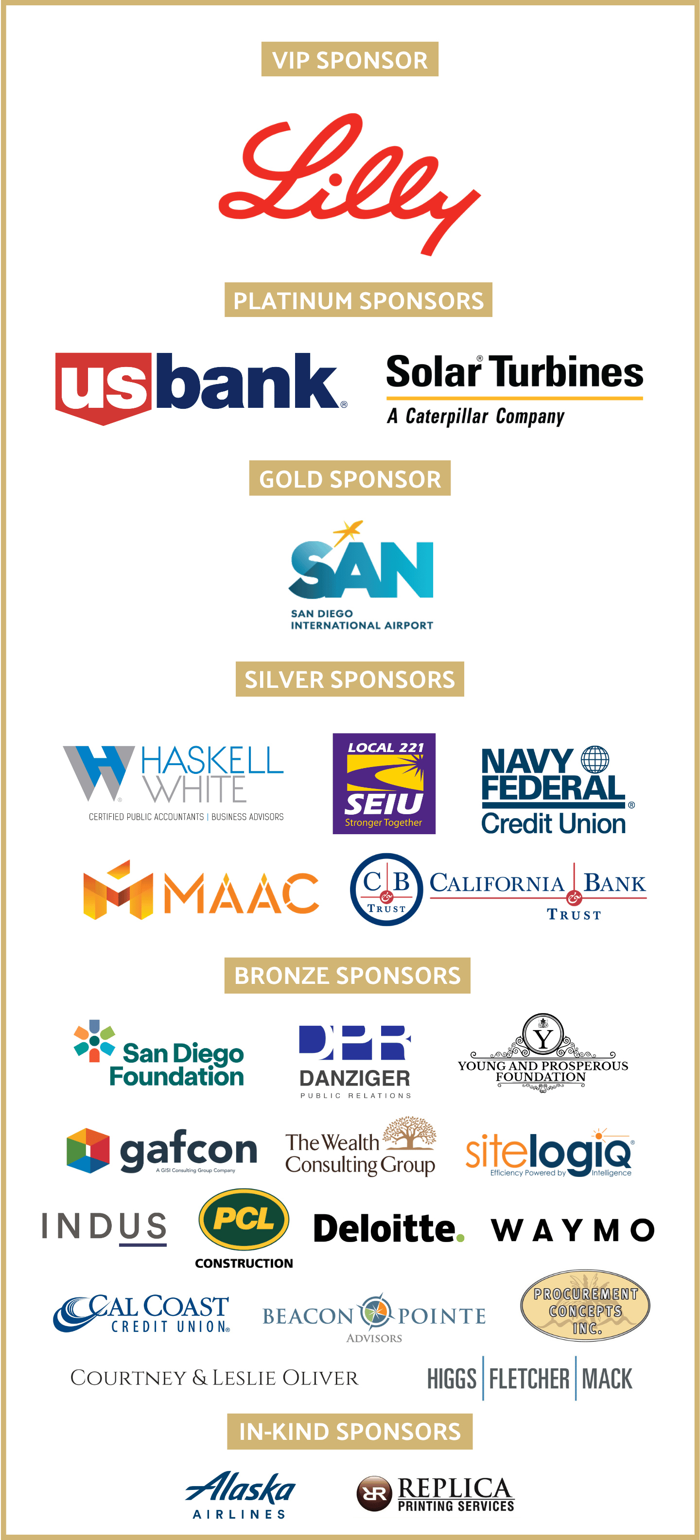 A Night United 2026 Sponsors