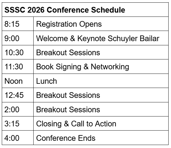 SSSC 2026 Schedule