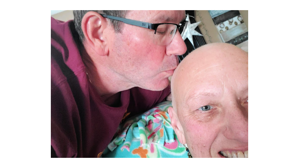 Hubby kissing head