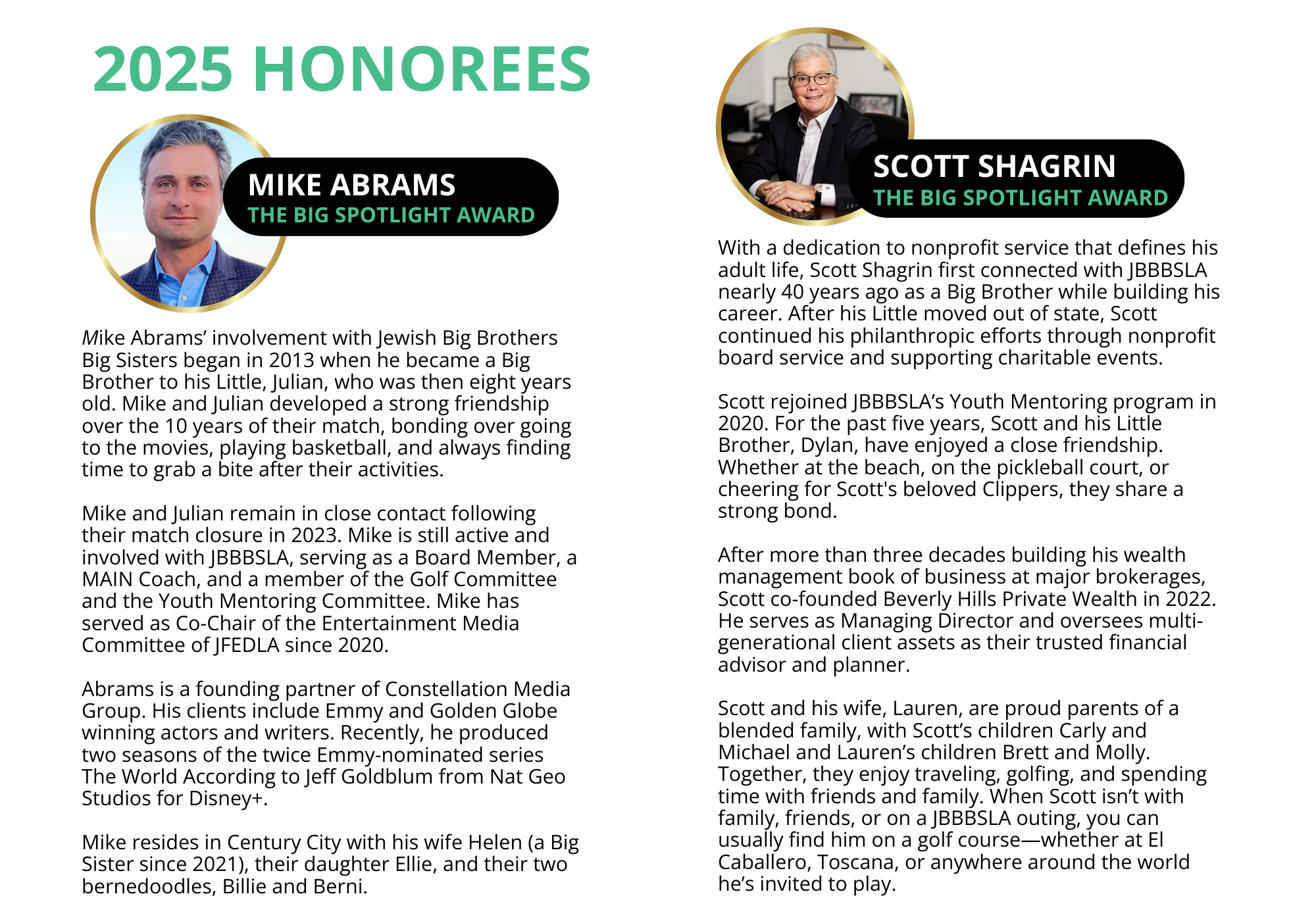 Honorees