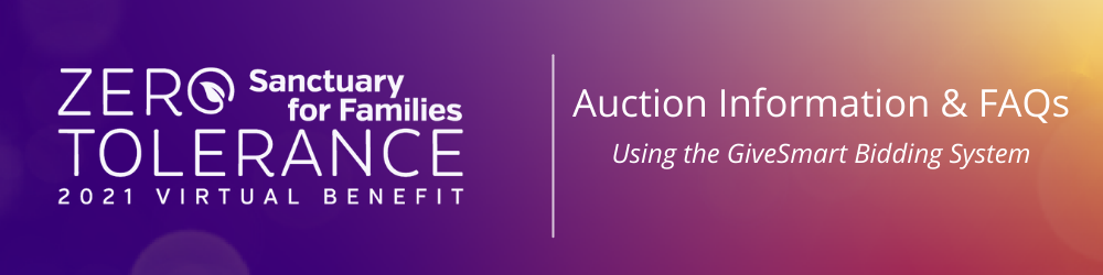 Auction information banner