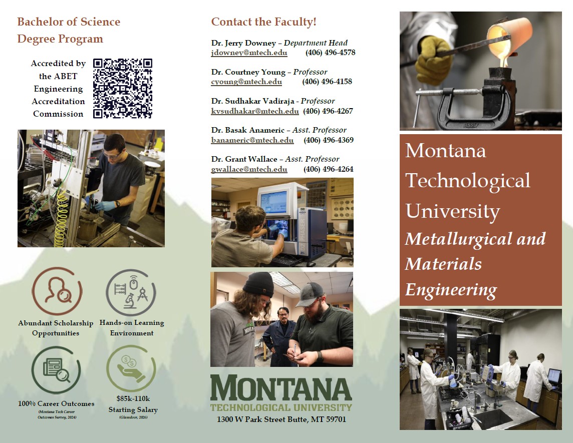 Montana Tech Metallurgical and Materials Engineering Program