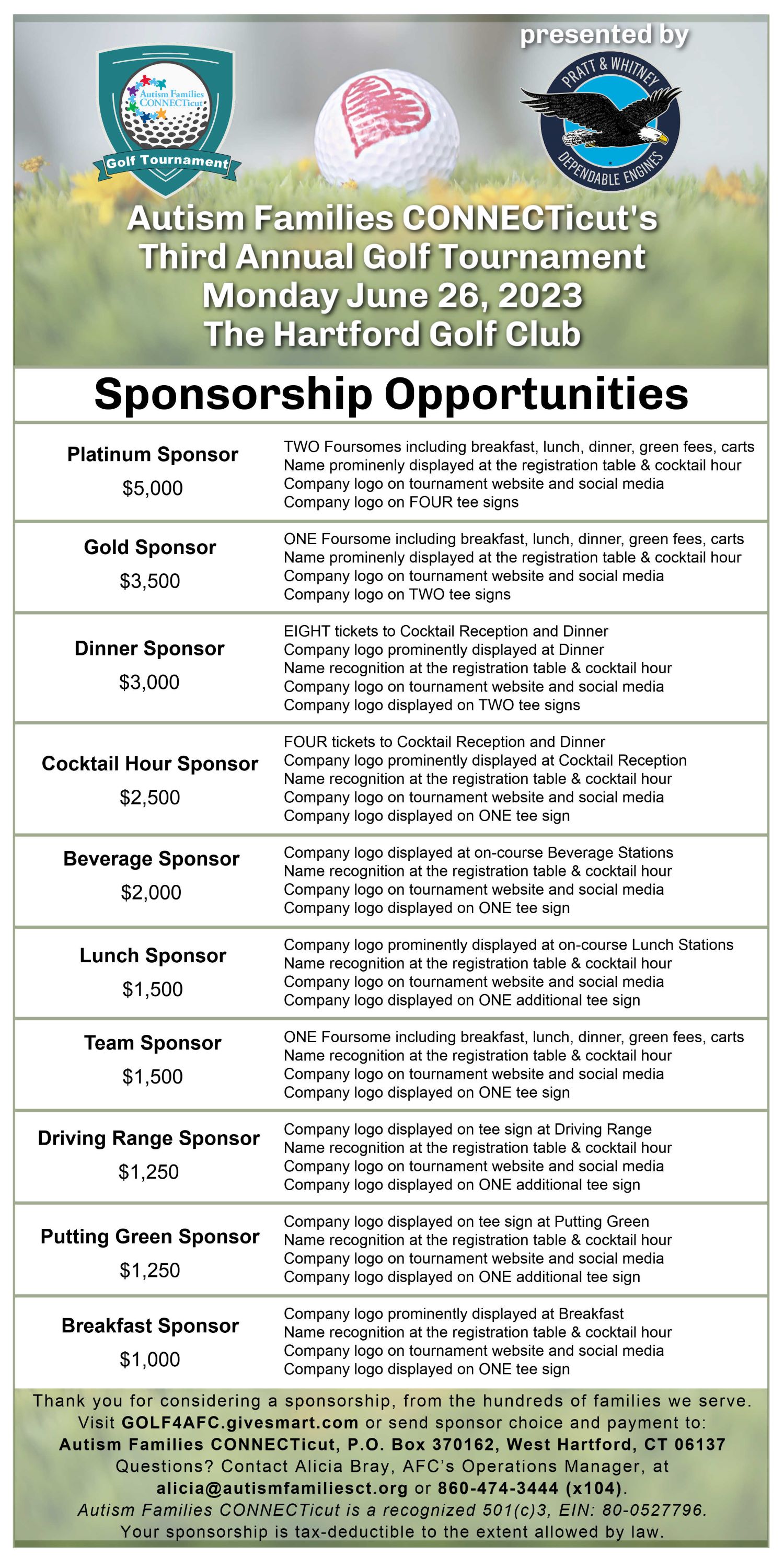 Sponsorship opportunities