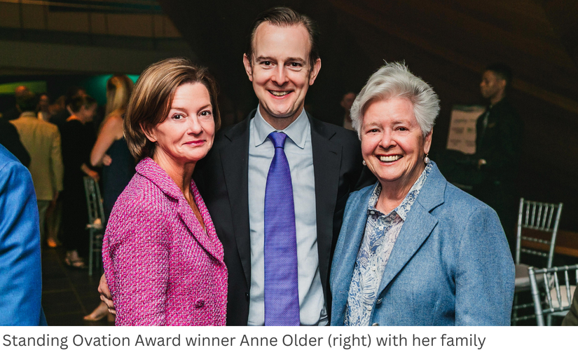 Standing Ovation Award winner Anne Older (right) with her family