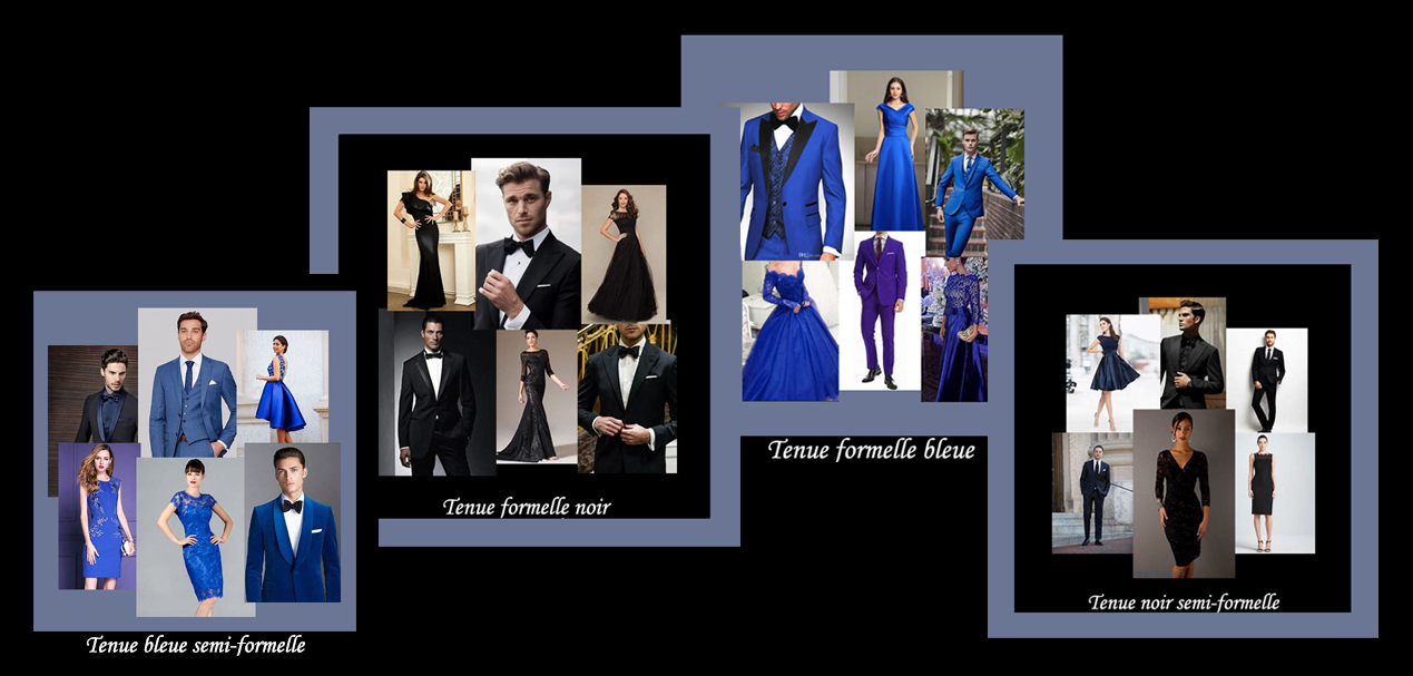 bleu noir formal semi