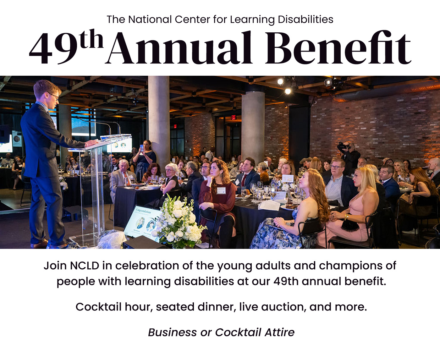 NCLD 49th Annual Benefit Invite Introduction