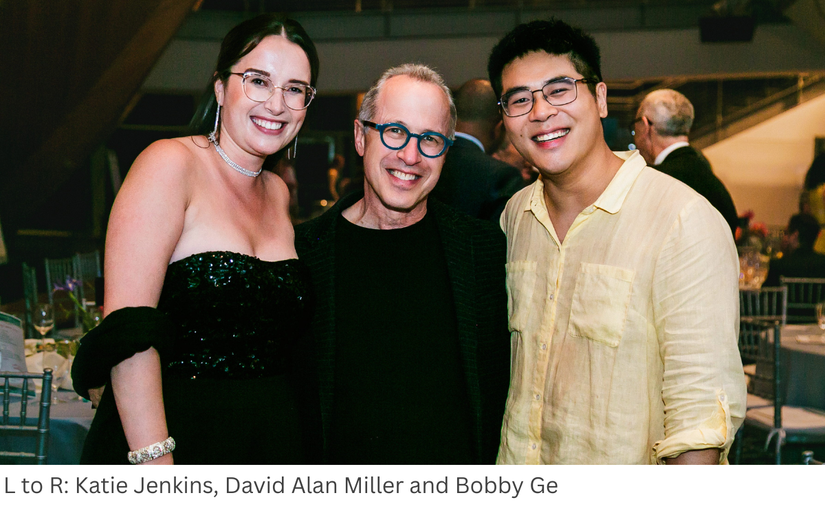 From left to right: composer Katie Jenkins, Music Director David Alan Miller and composer Bobby Ge