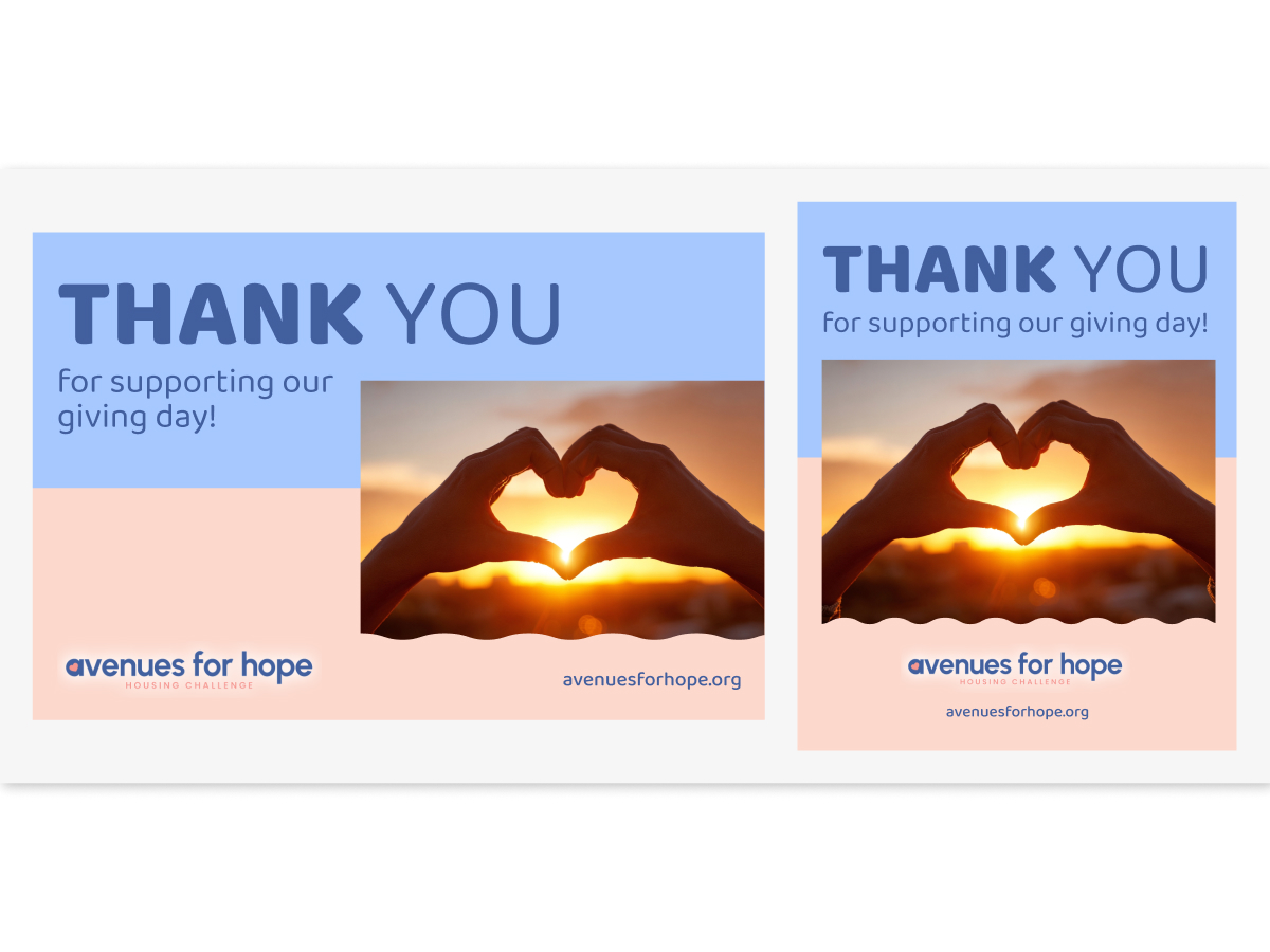 Thank You Postcard and Social Post