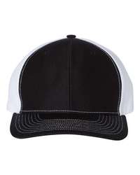 Photo of Twill Back Trucker Cap - Richardson - Black/ White - view 3