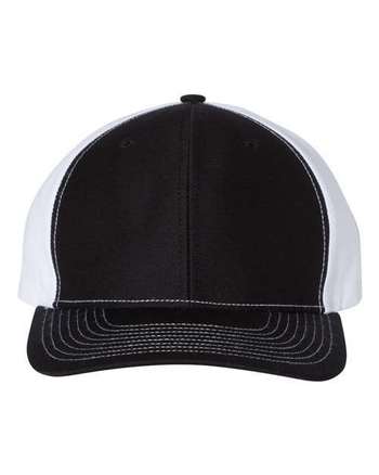 Photo of Twill Back Trucker Cap - Richardson - Black/ White - view 3