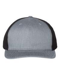 Photo of Twill Back Trucker Cap - Richardson - Heather Grey/ Black - view 3