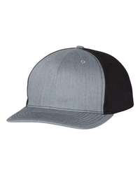 Photo of Twill Back Trucker Cap - Richardson - Heather Grey/ Black - view 2