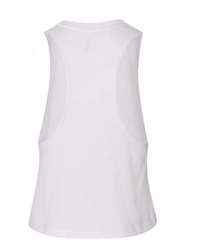 Photo of Women's Racerback Cropped Tank - BELLA + CANVAS - Solid White Blend - view 1