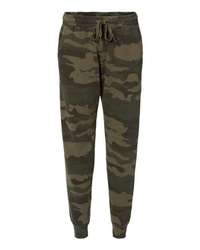 Photo de Pantalon molletonné California delavé pour femmes - Independent Trading Co. - Forest Camo Heather - vue 2