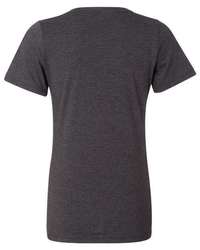 Photo of Women's Relaxed Heather CVC V-Neck Tee - BELLA + CANVAS - Dark Grey Heather - view 2