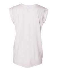 Photo de T-shirt fluide pour femmes avec manchettes roulées - BELLA + CANVAS - White - vue 1