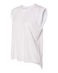 Photo de T-shirt fluide pour femmes avec manchettes roulées - BELLA + CANVAS - White - vue 2