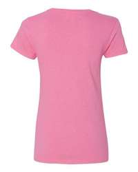 Photo de T-shirt de coton supérieur col en V pour femmes - Gildan - Azalea - vue 1