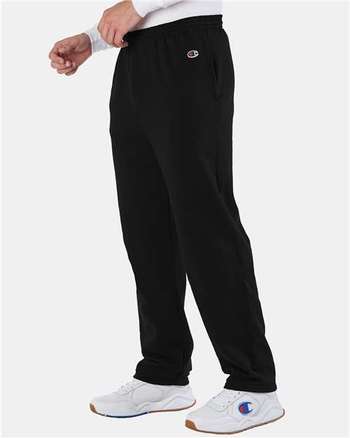 Photo of Powerblend® Open-Bottom Sweatpants with Pockets - Champion - Black - view 5