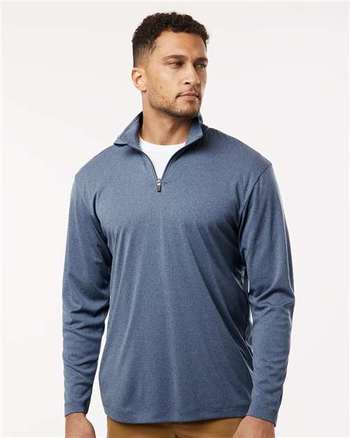 Photo of Pro-Lock Performance Quarter-Zip Pullover - AllPro - Heather Navy - view 6