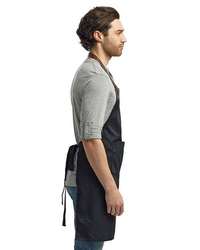Photo of Espresso Bib Apron with Pockets - Artisan Collection by Reprime - Black/ Brown - view 3
