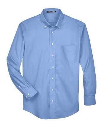 Photo of Crown Collection® Oxford Woven Dress Shirt - Devon & Jones - Light Blue - view 2