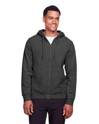 Photo of Zone HydroSport™ Heavyweight Full-Zip Hooded Sweatshirt - Team 365 - Dark Grey Heather - view 5