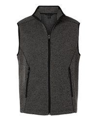 Photo de Gilet en polaire à motif jacquard pour homme - North End - Black/ Grey - vue 3