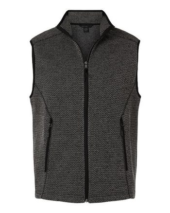 Photo de Gilet en polaire à motif jacquard pour homme - North End - Black/ Grey - vue 3