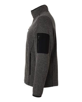 Photo de Veste en polaire zippée complète pour homme Jasper - North End - Black/ Grey - vue 1
