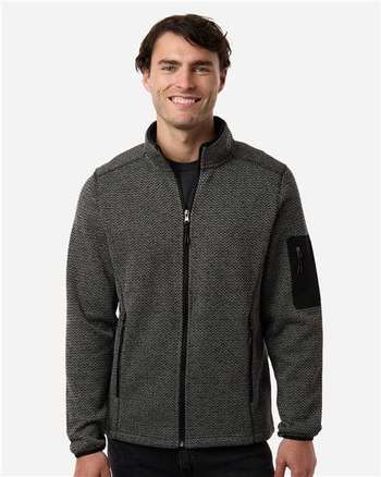 Photo de Veste en polaire zippée complète pour homme Jasper - North End - Black/ Grey - vue 6