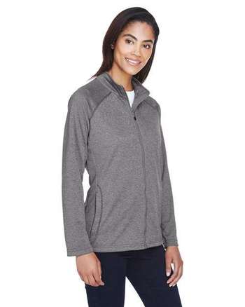 Photo of Women's Stretch Tech-Shell® Compass Full-Zip Jacket - Devon & Jones - Dark Grey Heather - view 4