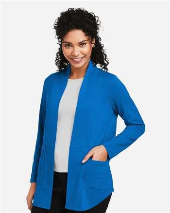 Photo of Women's Raleigh Stretch Cardigan - Devon & Jones - French Blue - view 5
