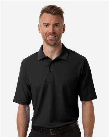 Photo de Men's Tall Resolve CVC Performance Pique Polo - CORE365 - Noir - vue 6