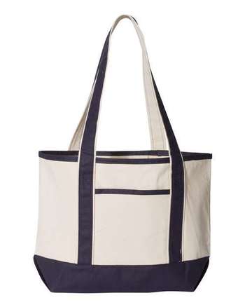 Photo de Tote de Luxe Petite 20L - Q-Tees - Natural/ Navy - vue 3