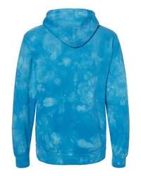 Photo de Unisexe sweat à capuche teint par nœud de poids moyen - Independent Trading Co. - Tie Dye Aqua Blue - vue 2