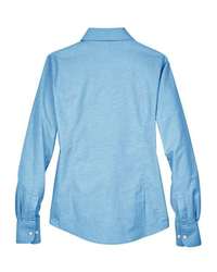 Photo of Women's Long Sleeve Oxford Dress Shirt - Harriton - Light Blue - view 1
